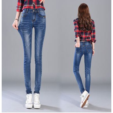 Quần bò nữ 🍎FREE SHIP🍎Quần jean nữ cạp siêu cao Q18 [quần jean đẹp] | BigBuy360 - bigbuy360.vn