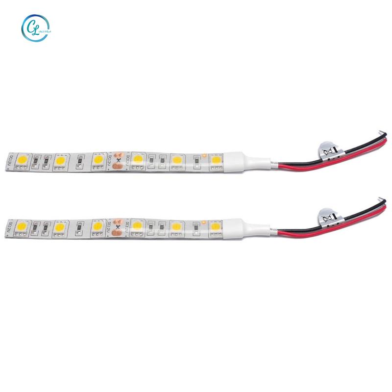Bộ 2 dây đèn LED Dc 12V 5050 bóng màu xanh lam/ trắng ấm chống thấm nước 10cm dành cho xe du lịch
