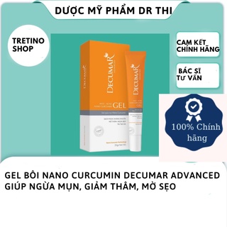 Gel Bôi Nano Curcumin Decumar Advanced Giúp Ngừa Mụn, Giảm Thâm, Mờ Sẹo 20g