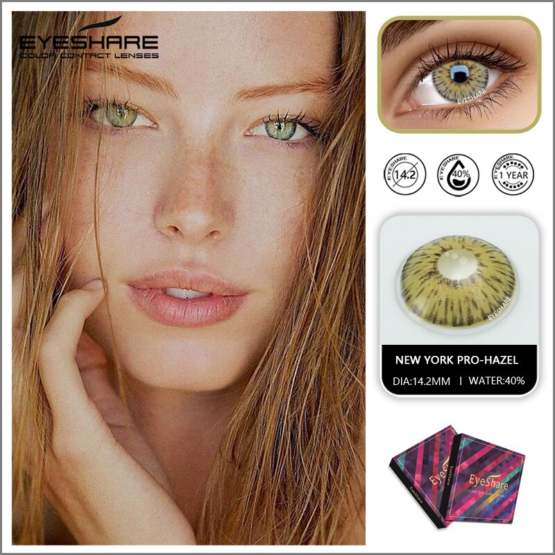 EYESHARE Cặp kính áp tròng New York Pro thời trang sành điệu lens thời trang