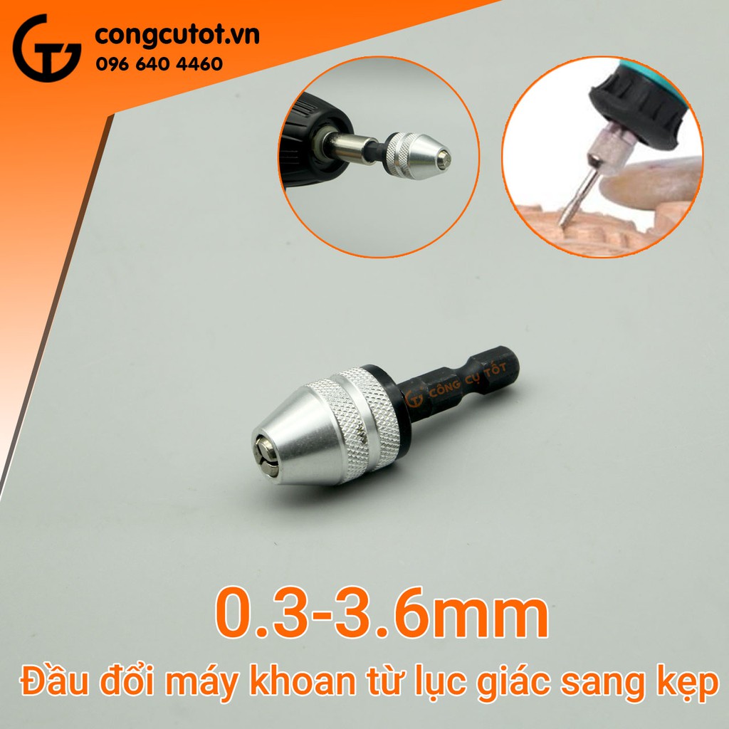 Đầu đổi máy khoan lục sang kẹp