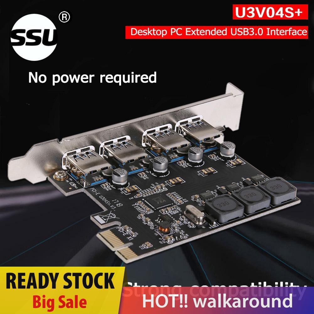 Card Mở Rộng Pcie U3V04S + 4 Cổng Usb 3.0 Pcie