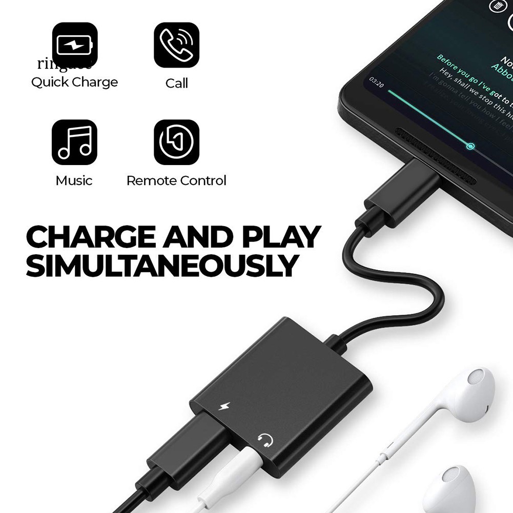 Đầu Chuyển Đổi Từ Cổng Type-C Sang 3.5mm Và Giác Cắm Type-C Tiện Dụng
