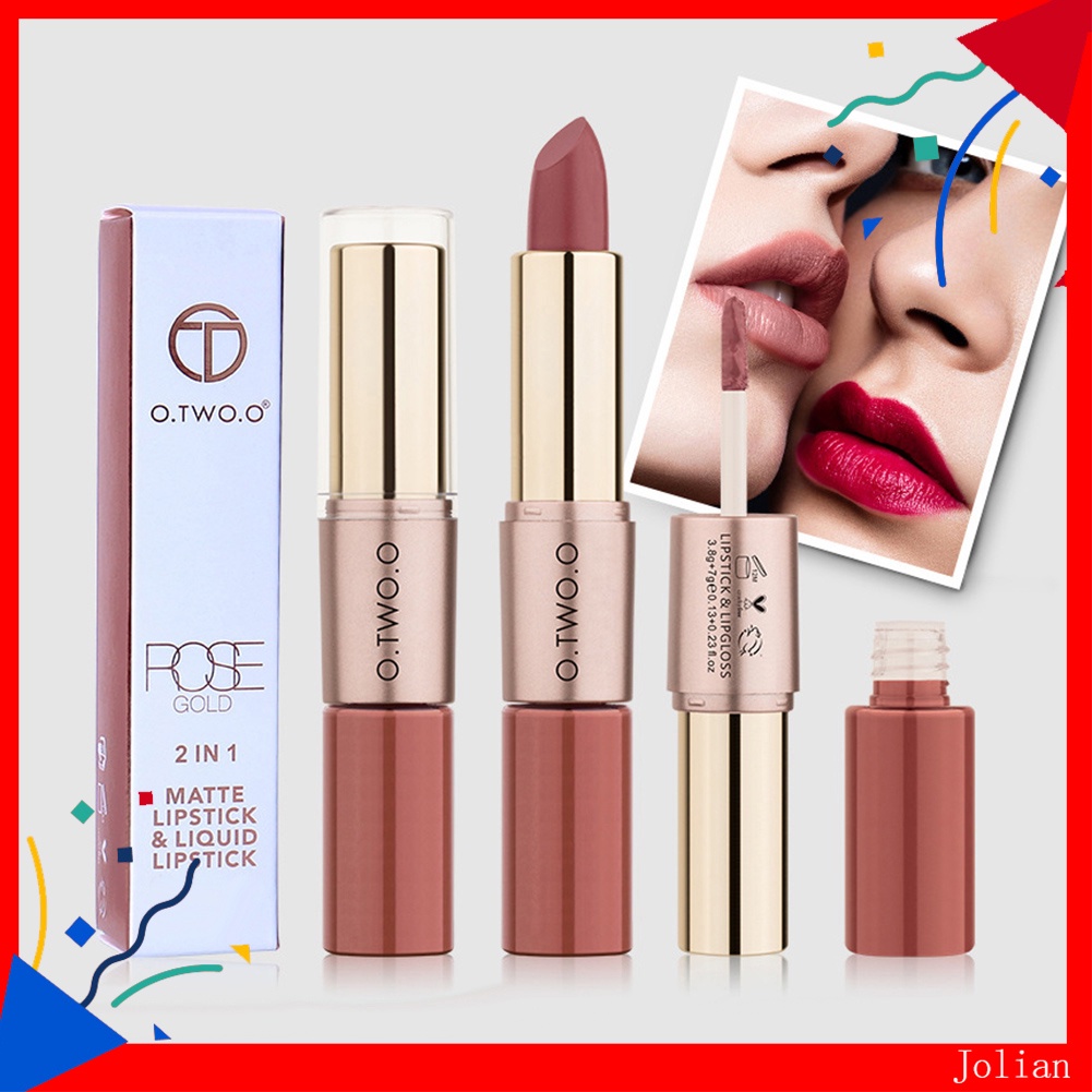 Son môi hai đầu O.TWO.O 10.5g chống thấm nước không dính bền lâu trôi