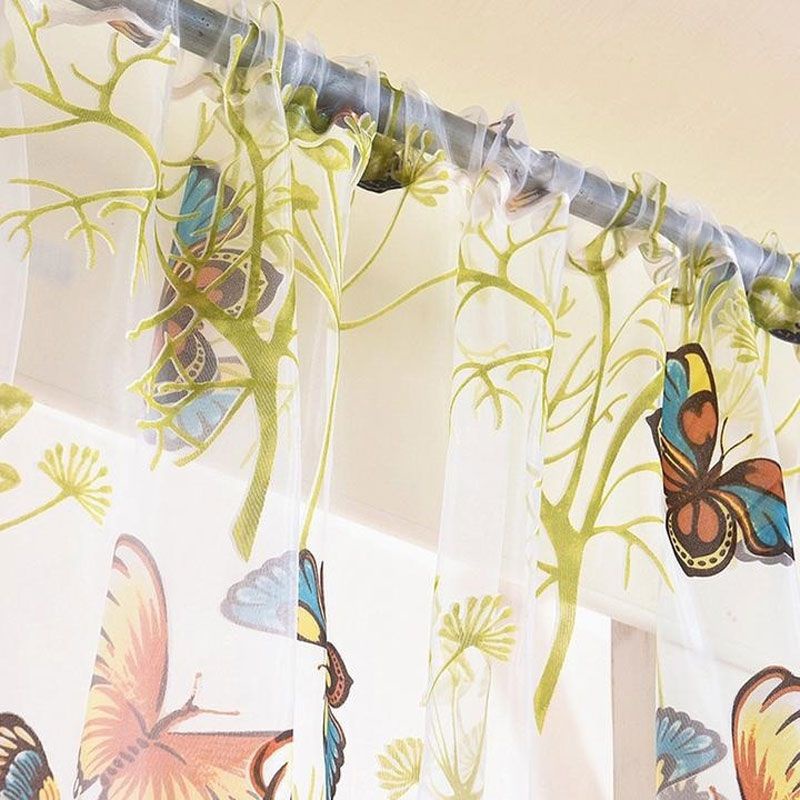 Rèm cửa sổ Voan In Hình Bướm 100 * 200cm