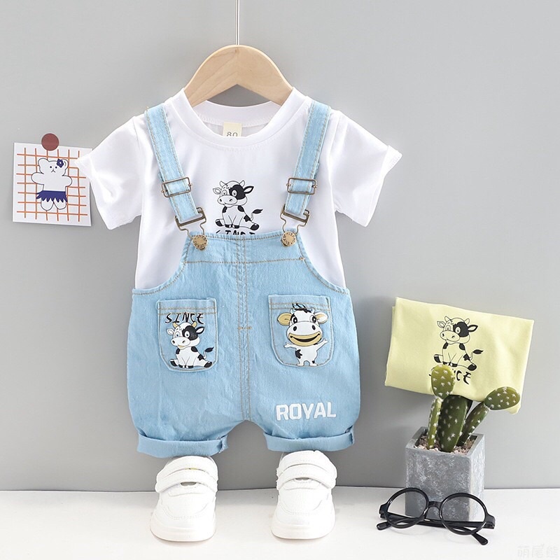 yếm bò + áo bò sữa cho bé (hàng shop )