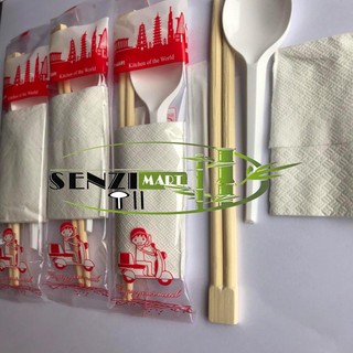 [Combo 4 in 1] Set đũa ăn dùng 1 lần (100 Set/1 túi) chất lượng cao cấp