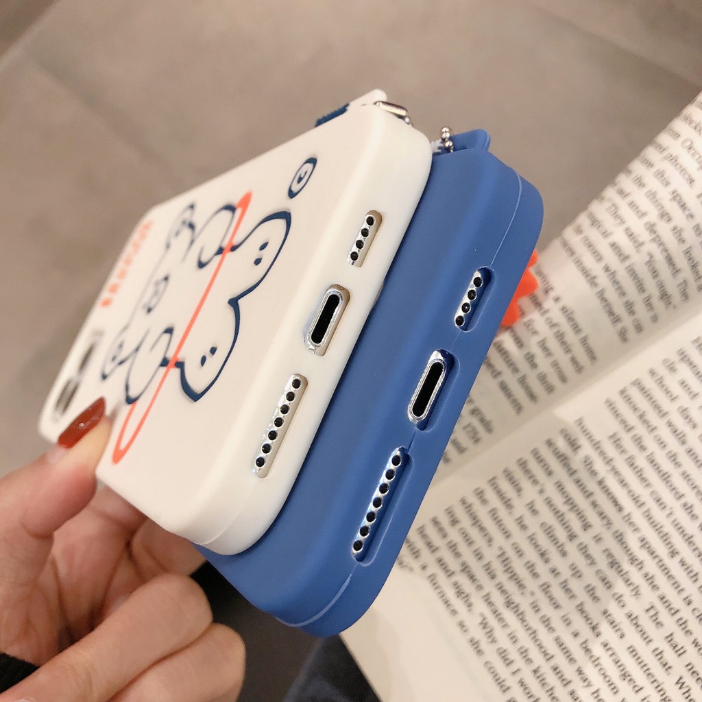 [ IPHONE ] Ốp Lưng Silicon Hoạ Tiết Hình Gấu ( Kèm Móc Treo ) - N264 | BigBuy360 - bigbuy360.vn