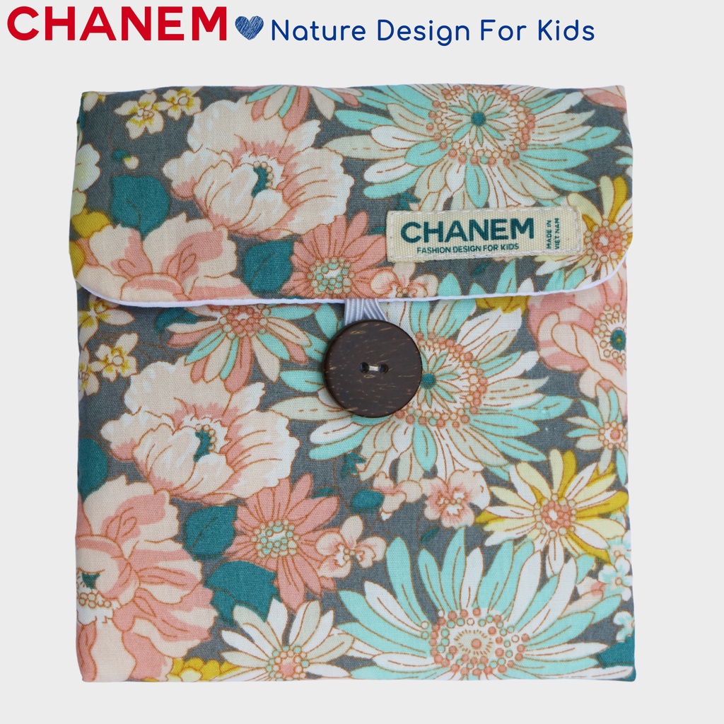 Túi đựng băng vệ sinh, son môi, mỹ phẩm CHANEM SPECIAL cỡ lớn mẫu dễ thương size 13x13cm Made in Việt Nam
