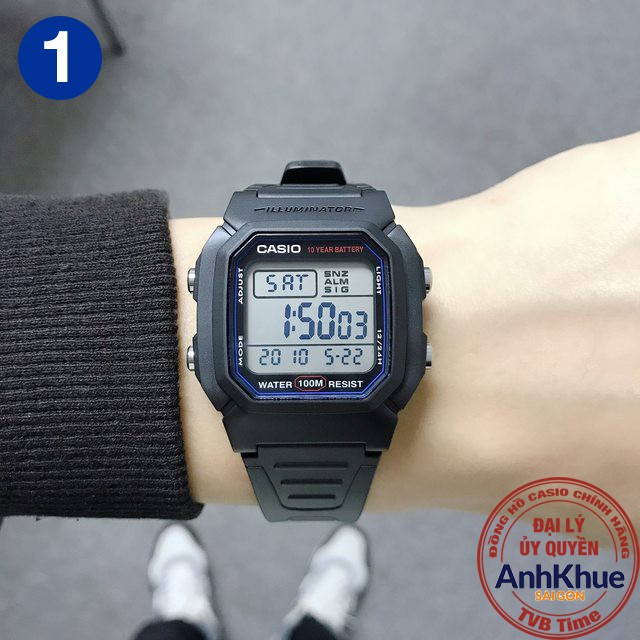 Đồng hồ nam dây nhựa Casio Standard chính hãng Anh Khuê W-800 Series | BigBuy360 - bigbuy360.vn
