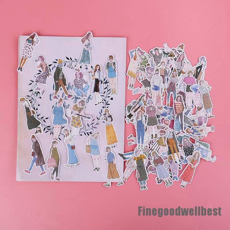 [HappyFB] 100Pcs/pack lovely girls stickers scrapbook DIY diary albums notebook decor