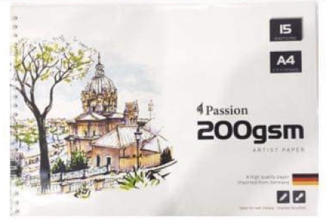 Sổ vẽ PASSION MIX MEDIA / BRISTOL / PASSION 200gsm sử dụng cho nhiều chất liệu vẽ khác nhau