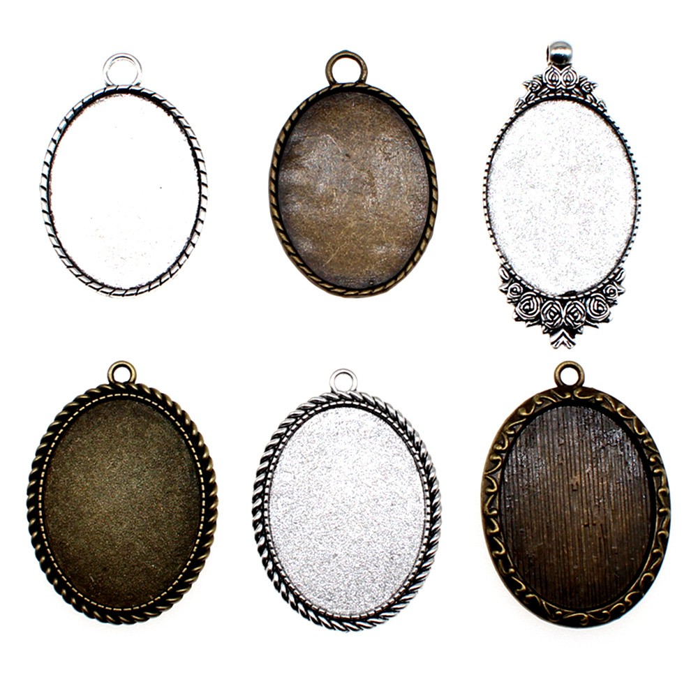 Hạt Charm Hình Oval 30X40Mm Dùng Làm Trang Sức Thủ Công