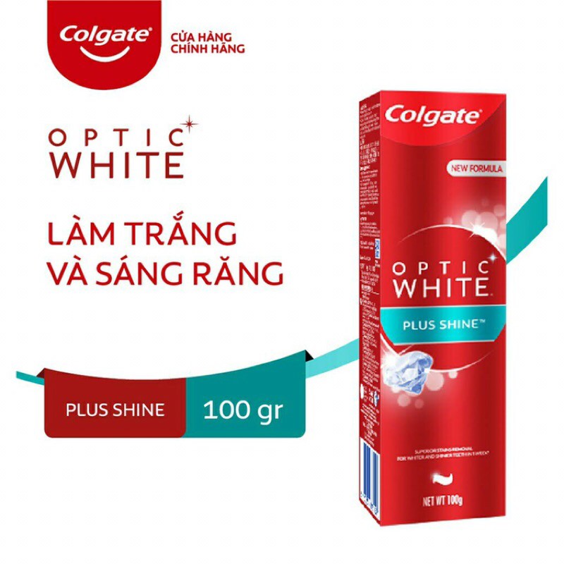 [ Hang Thai ]đánh răng Colgate Optic White Plus Shine 100g