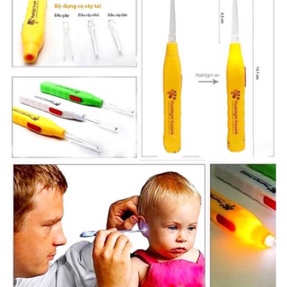 Dụng Cụ Láy Ráy Tai Có Đèn Cho Bé - Cây Móc Lỗ Tai Có Đèn Soi Cho Bé