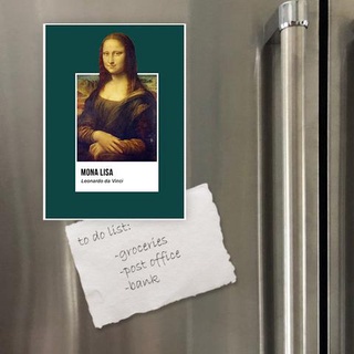 Nam châm hít dán tủ lạnh để trang trí in hình Pantone Mona Lisa