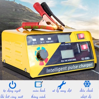 Sạc ắc quy 12V/24V 400AH KD-908D, sạc được cho cả ắc quy lithium và ắc quy chì,tự ngắt khi đầy