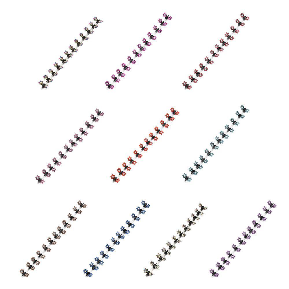 Set 12 Kẹp Tóc Càng Cua Họa Tiết Hoa Cho Nữ