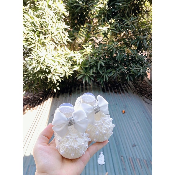 Giày ngọc nơ đá cho bé