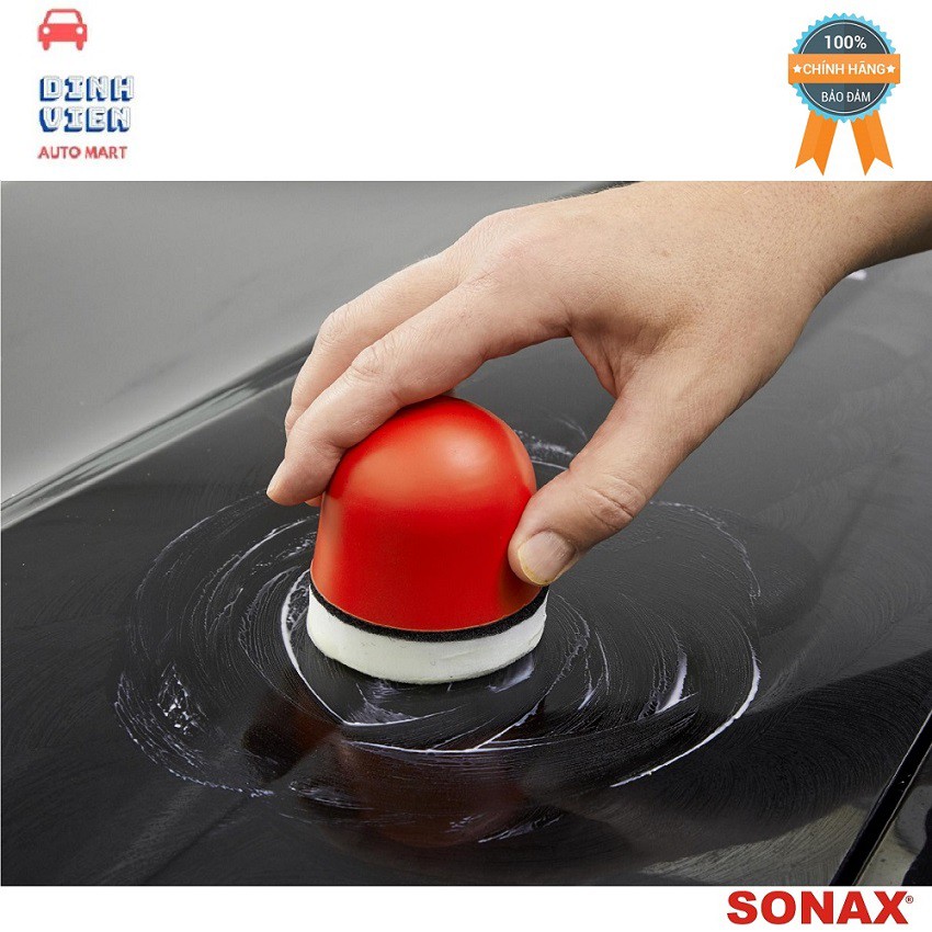 Kem đánh bóng và bảo vệ sơn xe đen Sonax polish & wax color black 250ml 296141 Làm sạch, tạo độ bóng, và bảo vệ lớp sơn