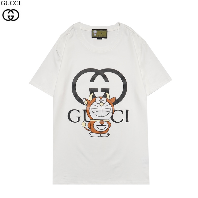 Áo Thun Tay Ngắn Chất Liệu Cotton In Chữ Gucci Thời Trang Cho Nam Nữ