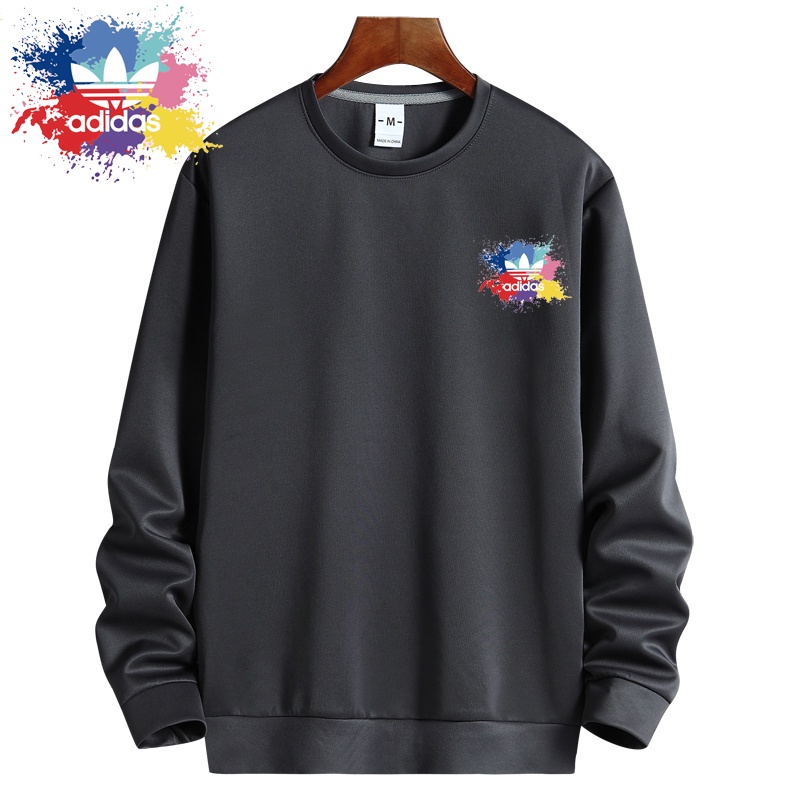 Áo Thun Sweater Adidas Tay Dài Cổ Tròn Dáng Rộng Thoáng Khí Phong Cách Hàn Quốc Thời Trang Mùa Thu Cho Nam Và Nữ