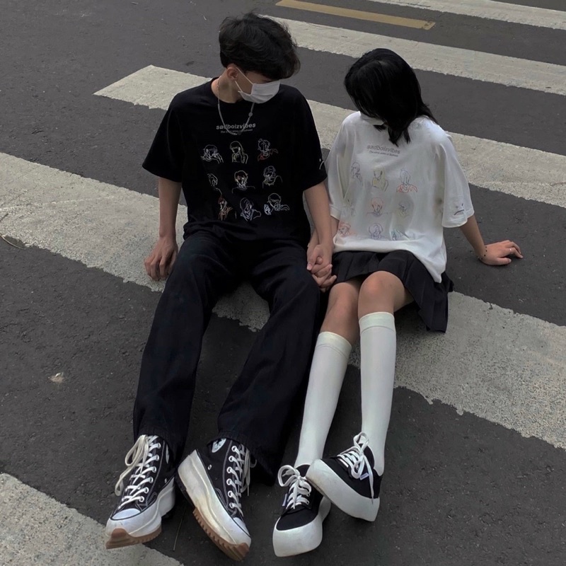 Áo Thun Tay Lỡ Unisex Sadboiz SADBOIZVIBES TOSS TEE 🖤 Nam nữ unisex 🖤 Áo phông cổ tròn form rộng
