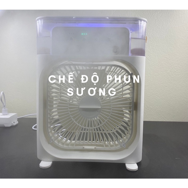 Quạt Điều Hòa Hơi Nước mini để bàn làm việc có chế độ phun sương
