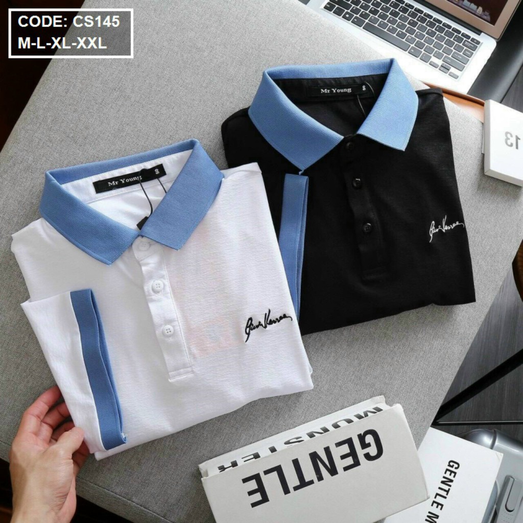 Áo thun polo nam cổ bẻ vải cá sấu 100% Cotton xuất xịn, chuẩn đẹp,co giãn dày đẹp | BigBuy360 - bigbuy360.vn