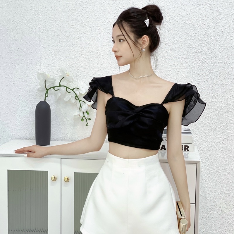 [HÌNH ẢNH ĐỘC QUYỀN- DESIGNED BY BD.BRAND ] -  ÁO CROP MẶC 3 KIỂU SEXY XOẮN NGỰC