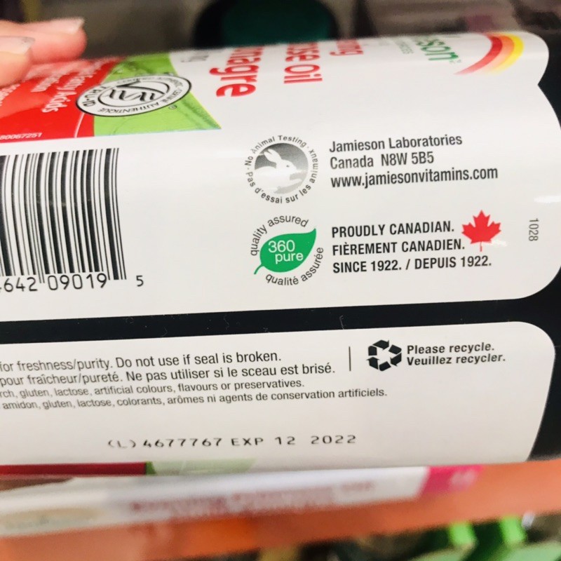 Tinh dầu hoa anh thảo JAMIESON 240 Viên Nang loại mạnh 1000MG | BigBuy360 - bigbuy360.vn