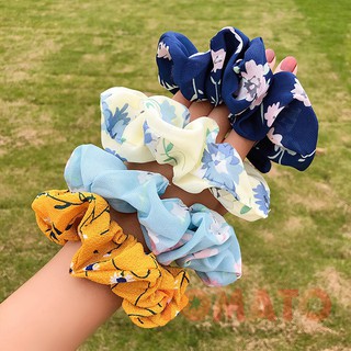 Dây cột tóc scrunchie lụa satin phi bóng sang chảnh - 43