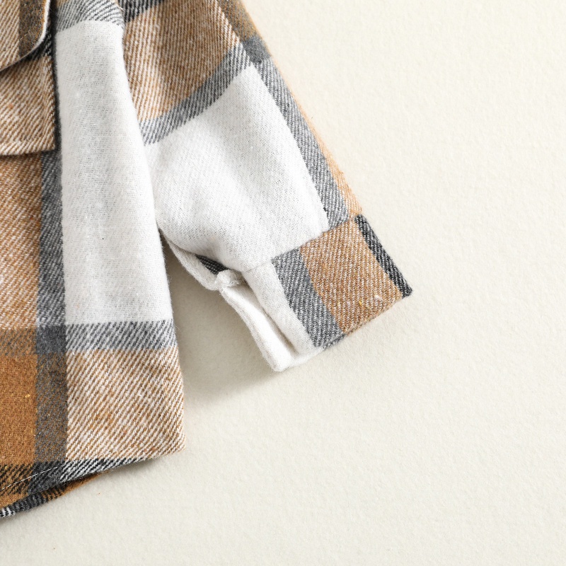 Áo Khoác Sơ Mi Cổ Bẻ Thời Trang Thu Đông Cho Bé Trai