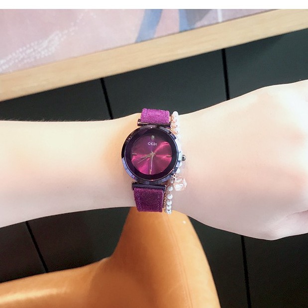 [CHÍNH HÃNG] Đồng hồ nữ Gedi dây da lộn mặt 3D | BigBuy360 - bigbuy360.vn
