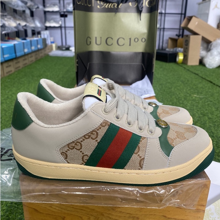 Giày Gucci ST auth , giày gucci sơn tùng nam nữ auth xanh đậm(tặng tất) full bux(hàng chip)