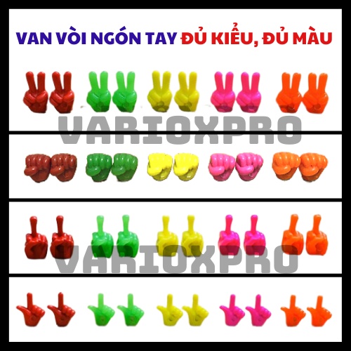 Van vòi xe máy hình ngón tay đủ kiểu - đủ màu - Giá một CẶP (2 cái)