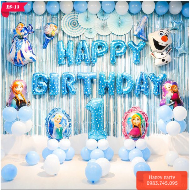 Set Bóng Sinh Nhật Elsa , Sinh Nhật Bé Gái