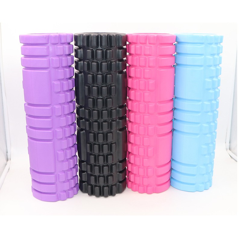 Con Lăn Massage Foam Roller Gai Dẹt 45x14 cm, Ống Lăn Giãn Cơ Tập Yoga, Gym YO21