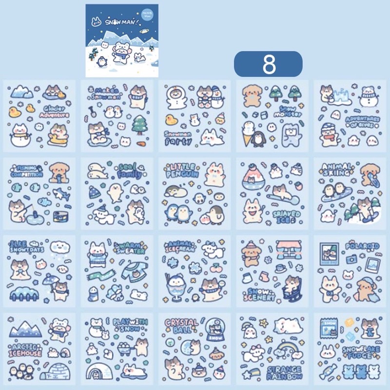 Hộp 50 tấm Sticker dễ thương