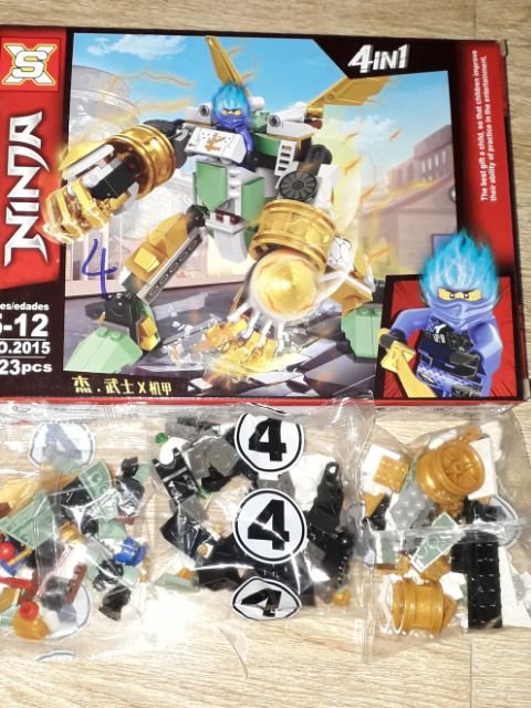 Lắp ráp 1 hộp LegoNinja 2015 có trên 210 chi tiết bằng nhựa ABS rất đẹp