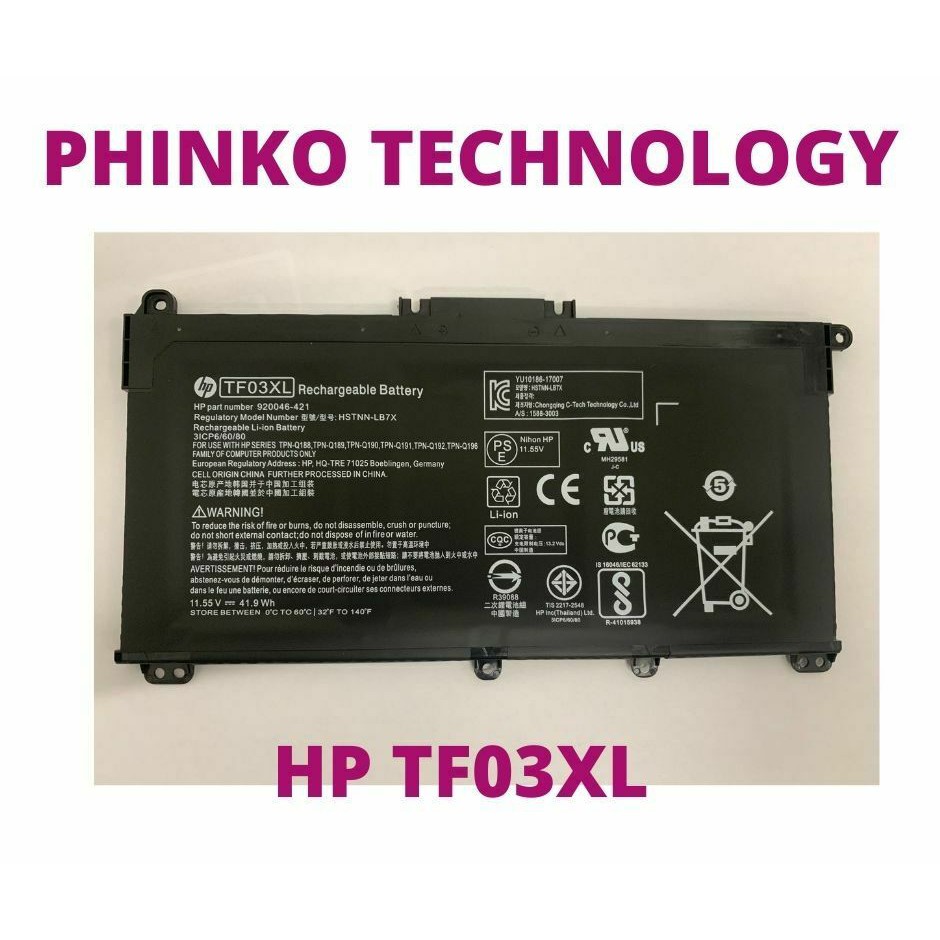 Pin Laptop HP TF03XL , Pavilion 14-BF 15-CC 15-CD 14-BF 17-AR TF03 920046-121 HSTNN-LB7J HSTNN-LB7X 920070-855