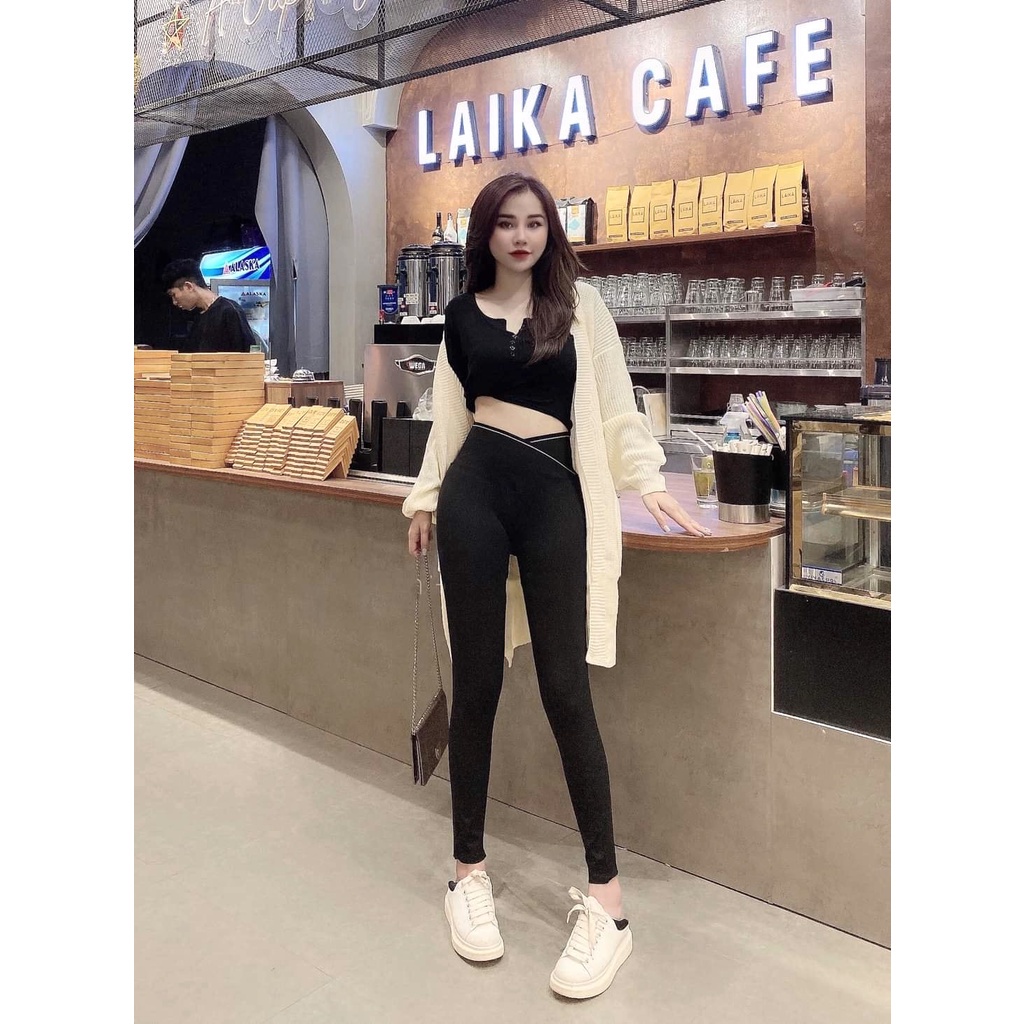 Quần Legging Viền Cạp Chéo - BaoBao.Clothing [FREE SHIP] - Skinny ôm chân tôn dáng, form năng động, thể thao | BigBuy360 - bigbuy360.vn