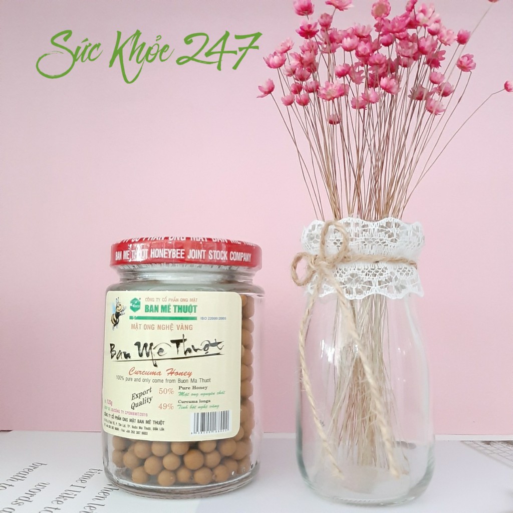 Nghệ Vàng Mật Ong ⚡FOLLOW Shop Giảm 5K⚡ Viên Nghệ Vàng Mật Ong Ban Mê Thuột Lọ 120Gr - Giúp Giảm Viêm Loét Dạ Dày