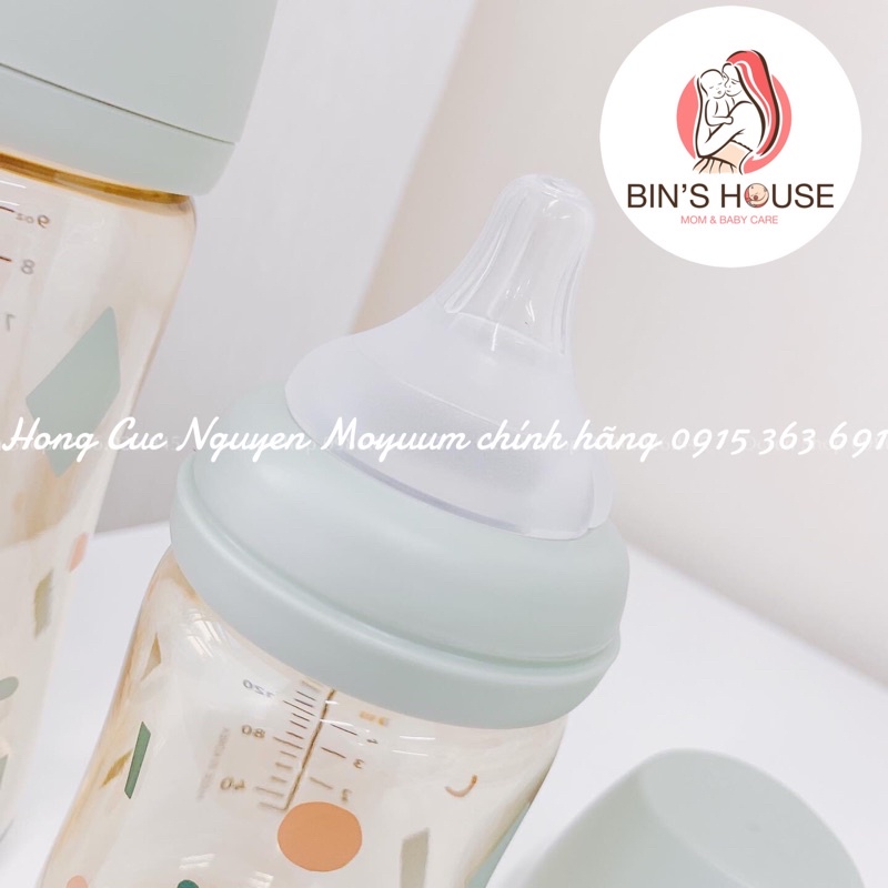 Bình sữa PPSU Moyuum 170/270ml Hàn Quốc LIMITED CLOUD PHIÊN BẢN MÀU XANH MINT NEW 2021