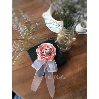 CÀI ÁO handmade HOA HỒNG HÀN QUỐC