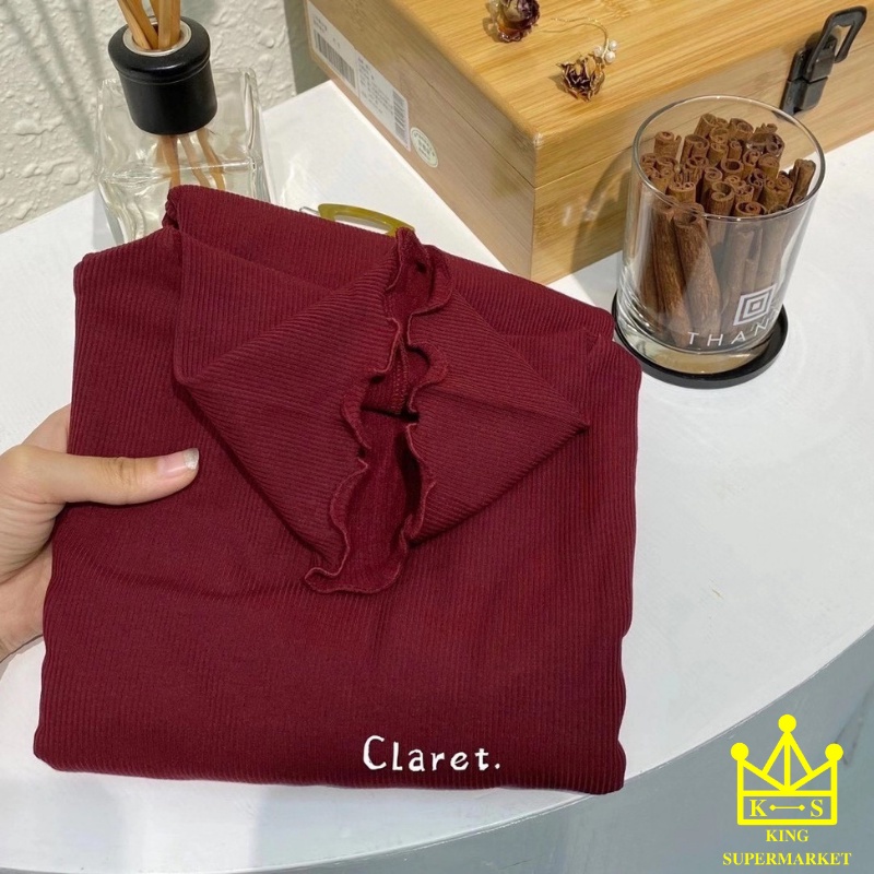 Áo len nữ cao cổ màu trơn áo len giữ nhiệt nhún cổ và ống tay thời trang đẹp