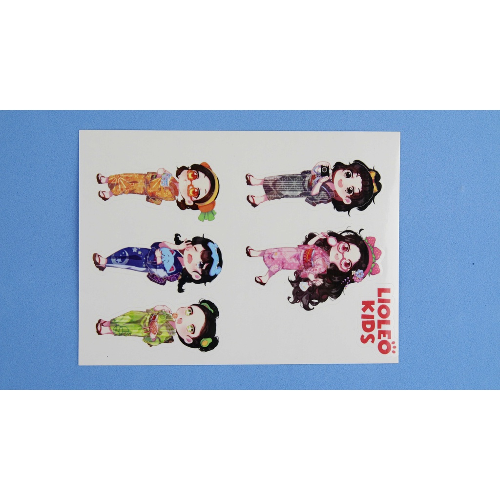 Tờ nhãn dán Lioleo Kids tự thiết kế trang trí dễ thương