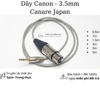Dây Canon Ra 3.5mm, Dây Canon Ra 3 Ly Canare Xám (Hàng Bãi Nhật)