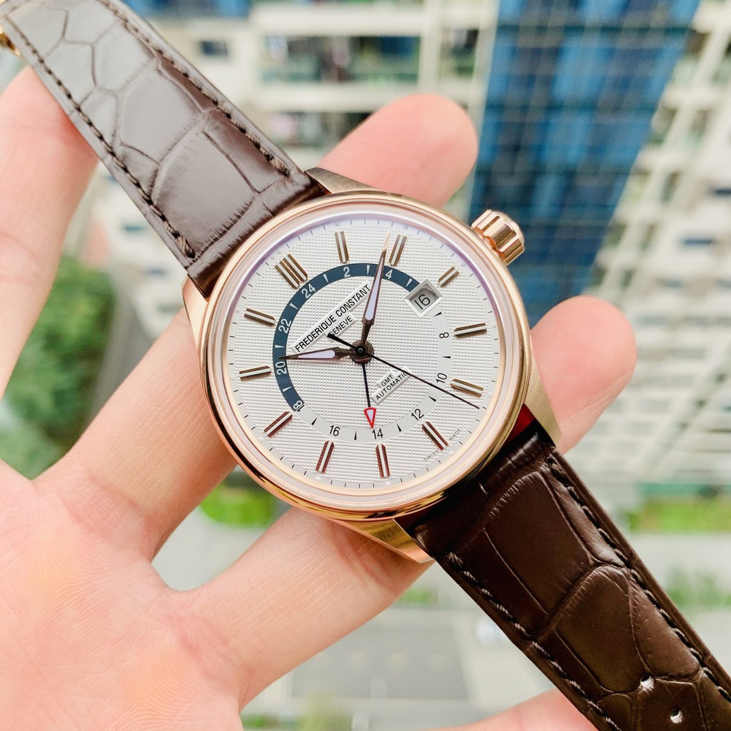 Đồng hồ nam chính hãng Frederique Constant Yacht Timer GMT FC-350VT4H4 - Máy cơ tự động - Kính Sapphire