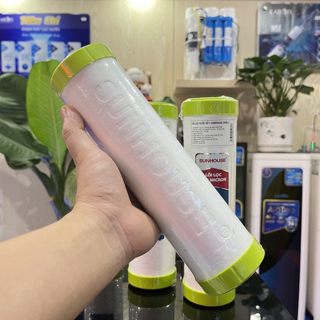 Bộ 3 Lõi Lọc Nước Thô SUNHOUSE 123 Chính Hãng